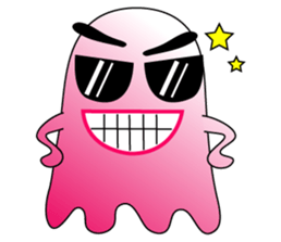 A Funny Pink Ghost sticker #11493695