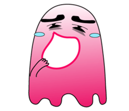 A Funny Pink Ghost sticker #11493698