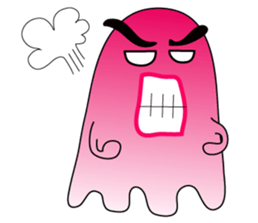 A Funny Pink Ghost sticker #11493699