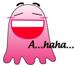 A Funny Pink Ghost sticker #11493703