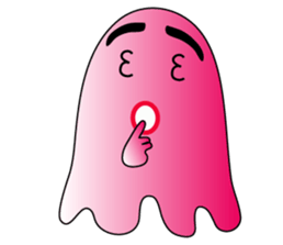 A Funny Pink Ghost sticker #11493704