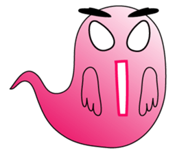 A Funny Pink Ghost sticker #11493705