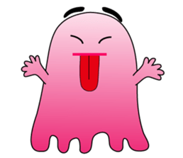 A Funny Pink Ghost sticker #11493706