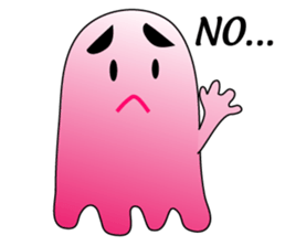 A Funny Pink Ghost sticker #11493707