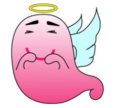A Funny Pink Ghost sticker #11493709