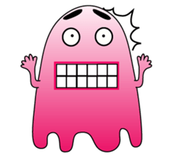 A Funny Pink Ghost sticker #11493711