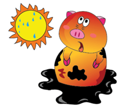 One of us: The Plump Pink, Summer ! sticker #11493995