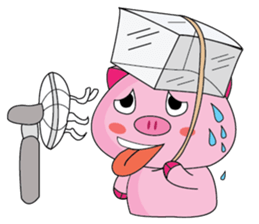 One of us: The Plump Pink, Summer ! sticker #11493996