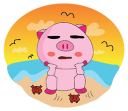 One of us: The Plump Pink, Summer ! sticker #11494000