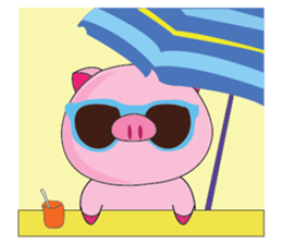 One of us: The Plump Pink, Summer ! sticker #11494001