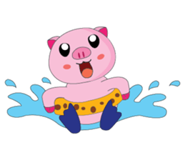 One of us: The Plump Pink, Summer ! sticker #11494002