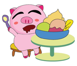 One of us: The Plump Pink, Summer ! sticker #11494003