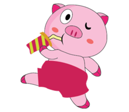 One of us: The Plump Pink, Summer ! sticker #11494004