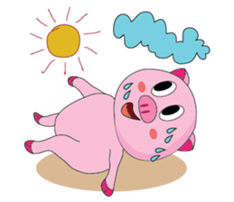 One of us: The Plump Pink, Summer ! sticker #11494014