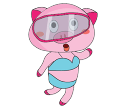 One of us: The Plump Pink, Summer ! sticker #11494021