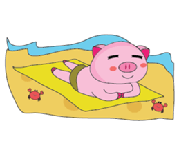 One of us: The Plump Pink, Summer ! sticker #11494022