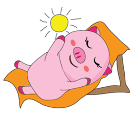 One of us: The Plump Pink, Summer ! sticker #11494025