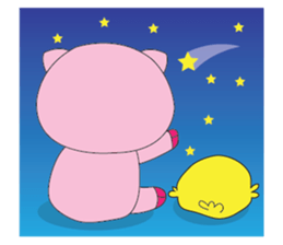 One of us: The Plump Pink, Summer ! sticker #11494026