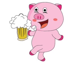 One of us: The Plump Pink, Summer ! sticker #11494030