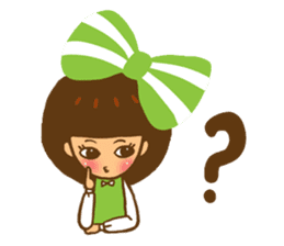 Yondoo (a green ribbon girl) sticker #11495354