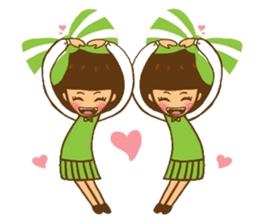 Yondoo (a green ribbon girl) sticker #11495359