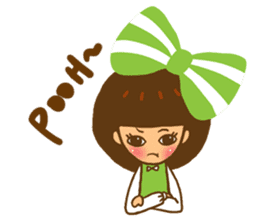 Yondoo (a green ribbon girl) sticker #11495361