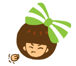 Yondoo (a green ribbon girl) sticker #11495364