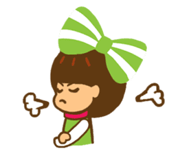 Yondoo (a green ribbon girl) sticker #11495365