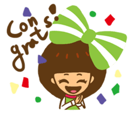 Yondoo (a green ribbon girl) sticker #11495366