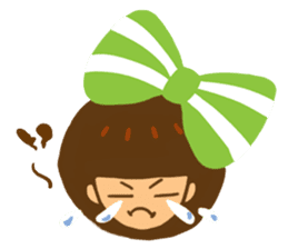 Yondoo (a green ribbon girl) sticker #11495368