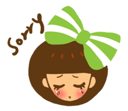 Yondoo (a green ribbon girl) sticker #11495371