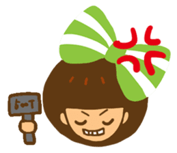 Yondoo (a green ribbon girl) sticker #11495374