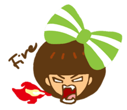 Yondoo (a green ribbon girl) sticker #11495376