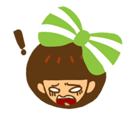 Yondoo (a green ribbon girl) sticker #11495377