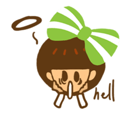 Yondoo (a green ribbon girl) sticker #11495378