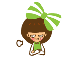 Yondoo (a green ribbon girl) sticker #11495379