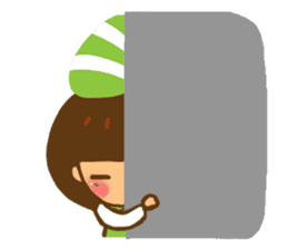 Yondoo (a green ribbon girl) sticker #11495384