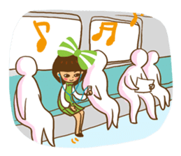 Yondoo (a green ribbon girl) sticker #11495386