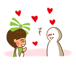 Yondoo (a green ribbon girl) sticker #11495387