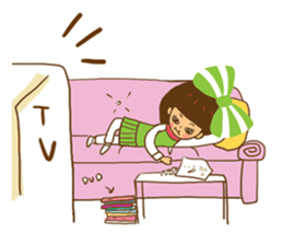 Yondoo (a green ribbon girl) sticker #11495390