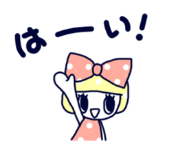 Polka dot ribbon2 sticker #11495555