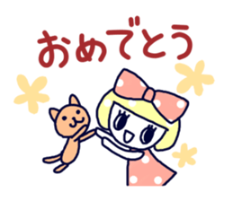 Polka dot ribbon2 sticker #11495558