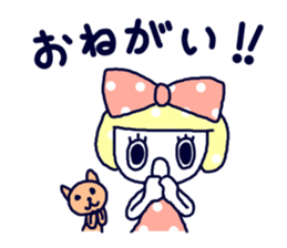 Polka dot ribbon2 sticker #11495559