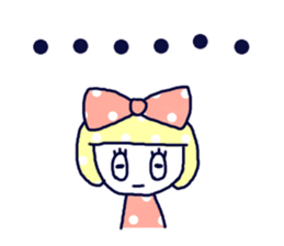 Polka dot ribbon2 sticker #11495561