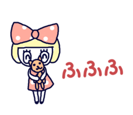 Polka dot ribbon2 sticker #11495565