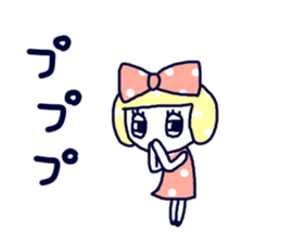 Polka dot ribbon2 sticker #11495566