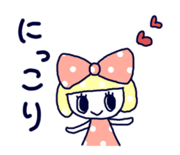 Polka dot ribbon2 sticker #11495567