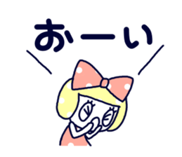 Polka dot ribbon2 sticker #11495575