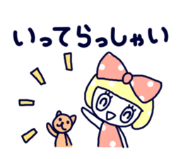 Polka dot ribbon2 sticker #11495588