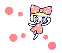 Polka dot ribbon2 sticker #11495589